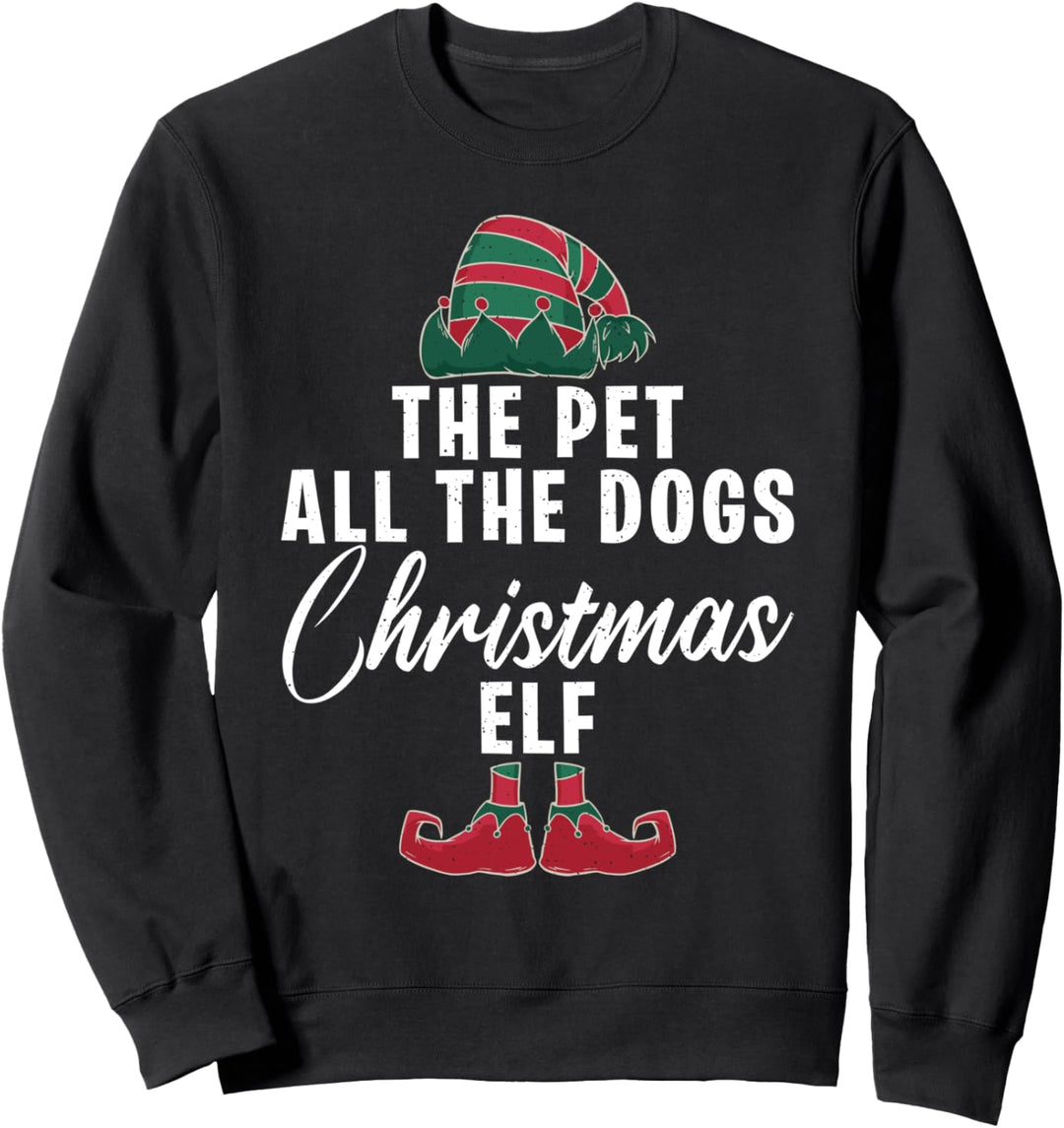 Das Haustier alle Hunde Elf Christmas Family Matching Party Sweatshirt