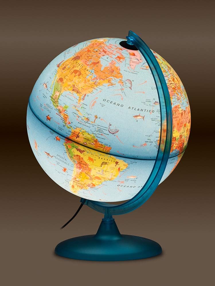 TECNODIDATTICA – Globus 0325sasaitkbbgd6 – Safari mit Buch, 25 cm