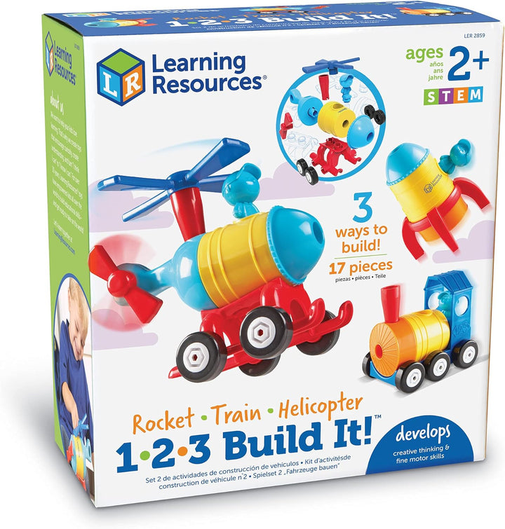 Learning Resources 1-2-3 Mach was draus! – Rakete, Zug, Hubschrauber, Rakete