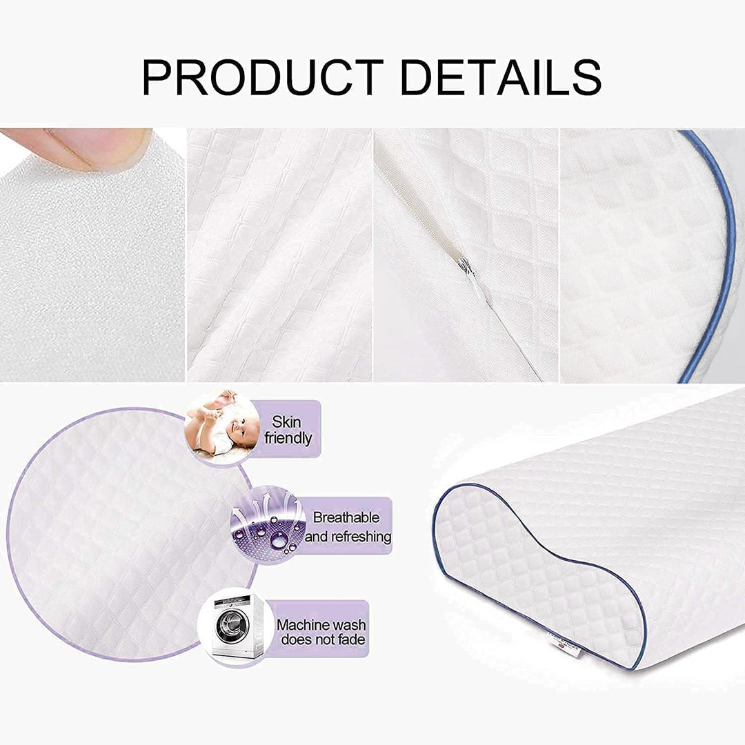 Fityou Ergonomisches Schlafkissen, Memory Foam Kopfkissen, nackenstützkissen, Höhenverstellbar, wasc