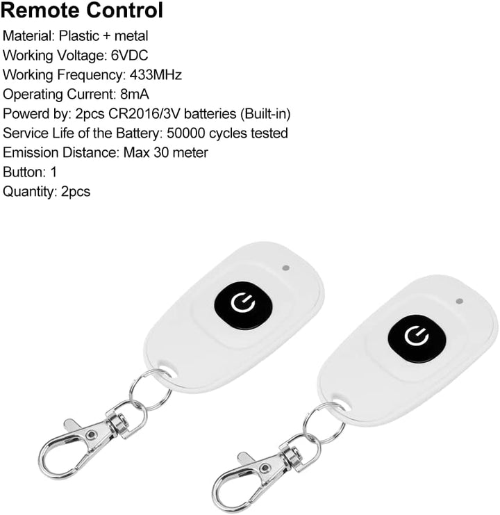 FUSYTULY Komplettes Zutrittskontrollsystem Kit Wireless 433MHz Fernbedienung Türöffner + 180KG/350lb