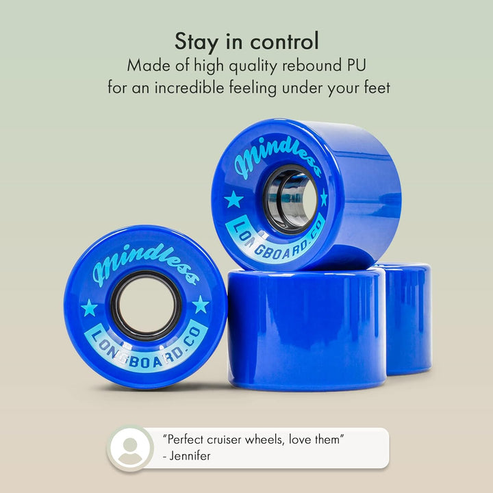 Mindless Longboards Cruiser Wheels Skateboard-Räder, Unisex, Erwachsene 60x40 mm Blau (Dark Blue), 6