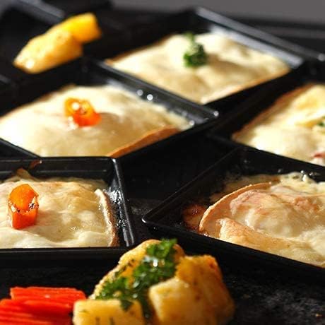 Kosmosta Pfännchen Mini 4 Stücke Antihaftbeschichtet Grill Pfännchen Dreieck Mini Raclette Grill mit