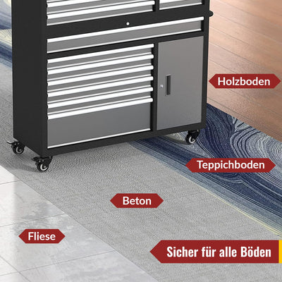 75mm Lenkrollen mit Sicherheitsbremse 4er Set Schwerlastrollen (2 mit Bremsen und 2 ohne) Möbelrolle