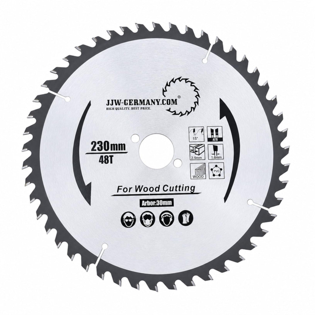 HM - Sägeblatt 230 x 2,5 x 30 mit 48 HM Zähnen WZ, Industriequalität nach DIN EN 847-1