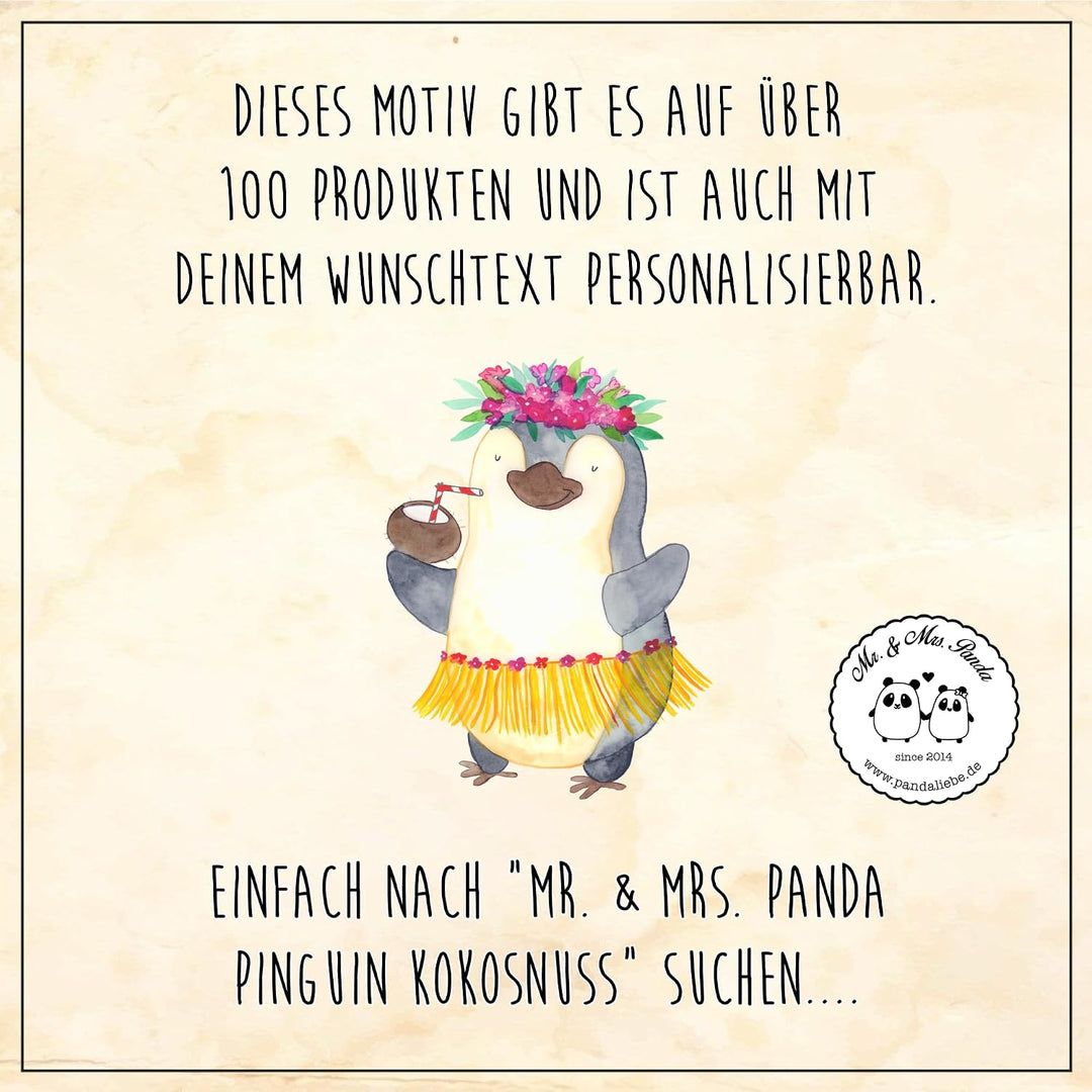 Mr. &amp; Mrs. Panda Thermobecher Pinguin Kokosnuss - Geschenk, erholt, To Go Becher, Spülmaschinenfest,