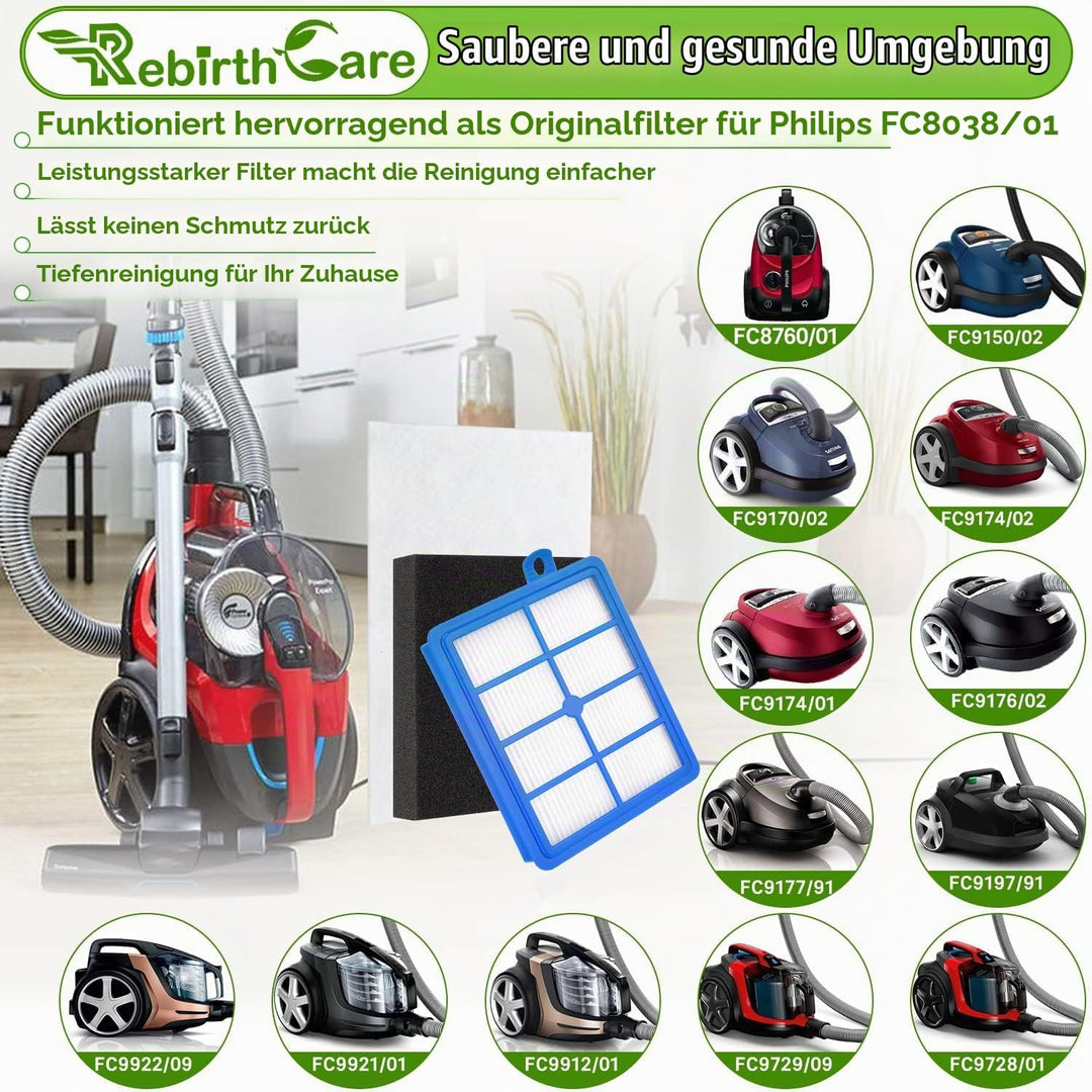 Rebirthcare filter für aeg ausk11 performance kit lx7 lx8 allergy plus filter ef129 ersatzfilter für