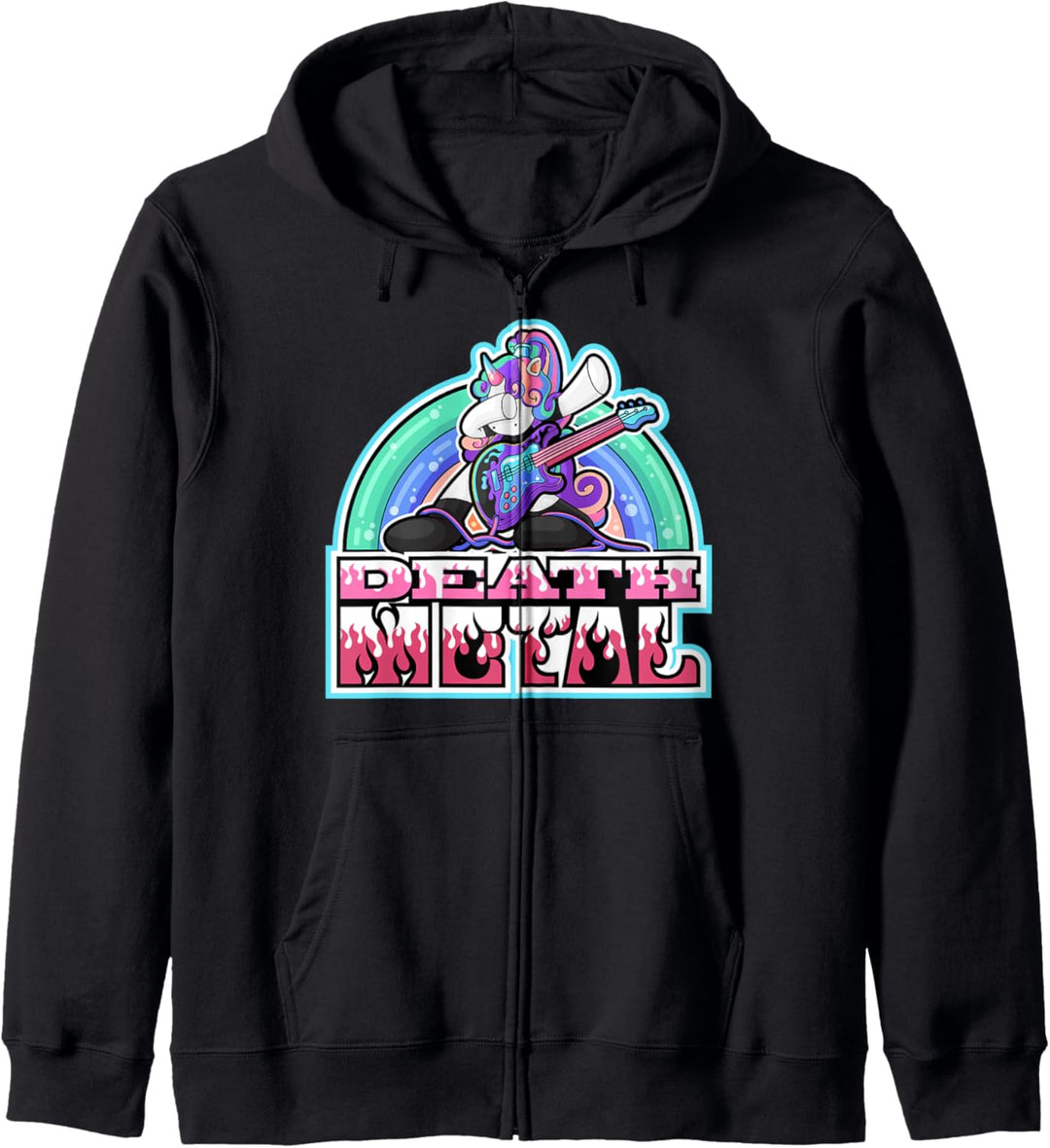 Lustige Einhorn Death Metal-Geschenke Fans Kapuzenjacke
