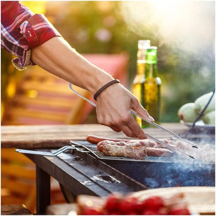 Durandal Selection Grillzange aus Edelstahl, Küchenhelfer für Aussen- und Innenbereich, silberfarben