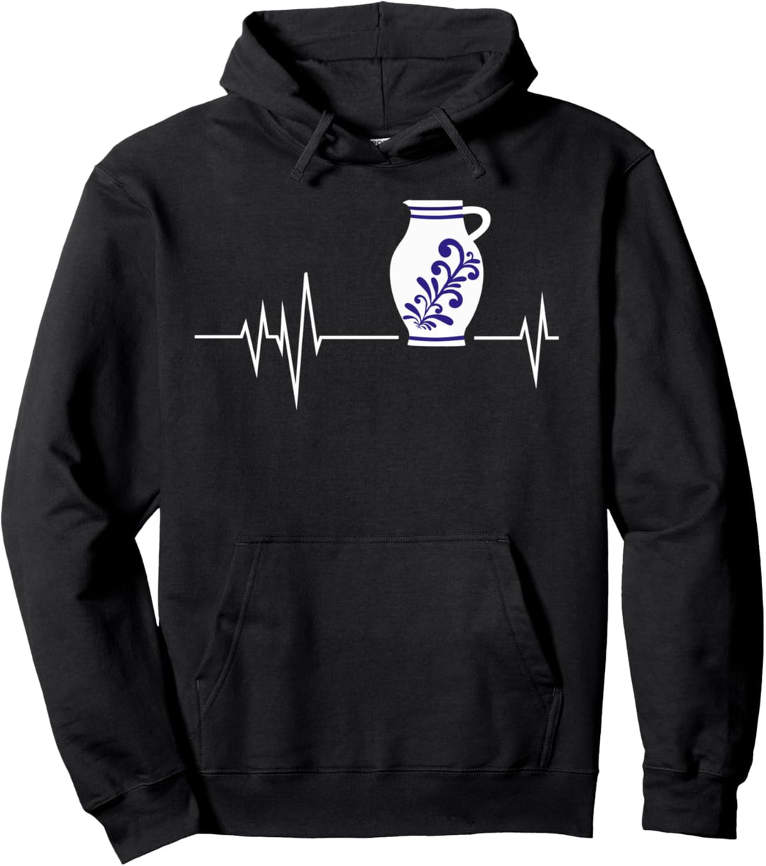 Herzschlag Apfelwein Bembel Krug Geschenk Frankfurt Äppler Pullover Hoodie