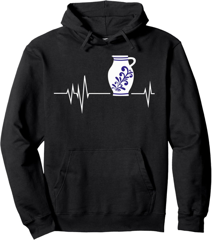 Herzschlag Apfelwein Bembel Krug Geschenk Frankfurt Äppler Pullover Hoodie