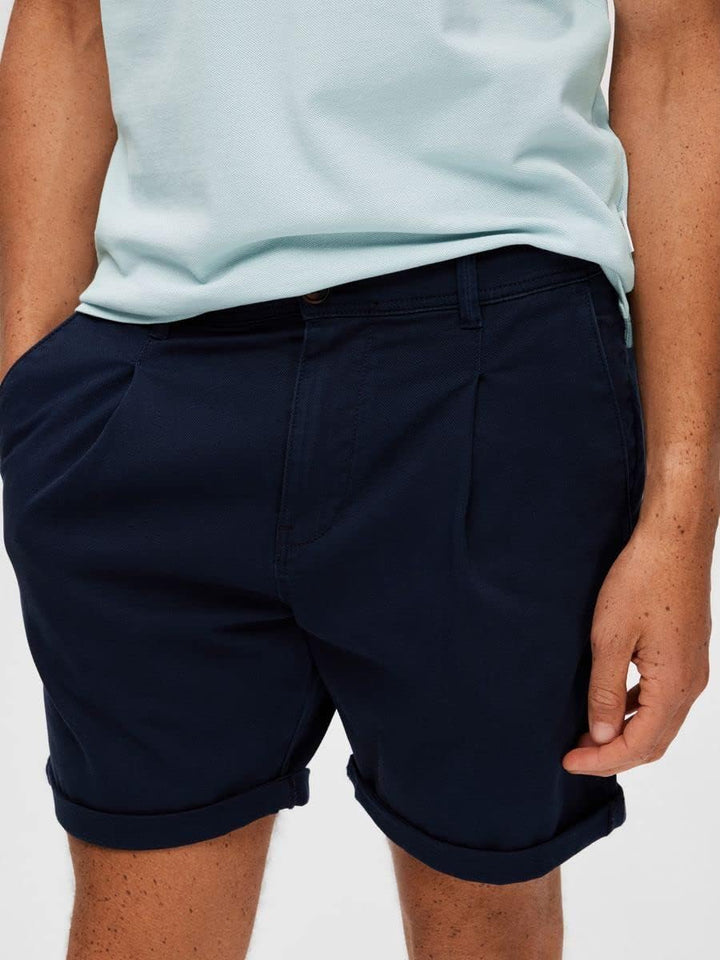 SELETED HOMME Herren Slhcomfort-Gabriel Shorts W Noos Chinoshorts, Dark Sapphire