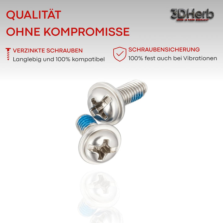 36 x Premium Titan Ersatzmesser + Schrauben mit Sicherung, Ersatzklingen kompatibel mit ECOVACS Goat