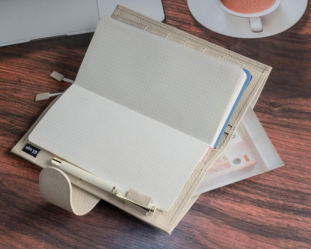 Ox Knight Leder-Schutzhülle für Hobonichi Weeks/Weeks Mega – mit Stiftschlaufe, Kartenfächern, Rücke