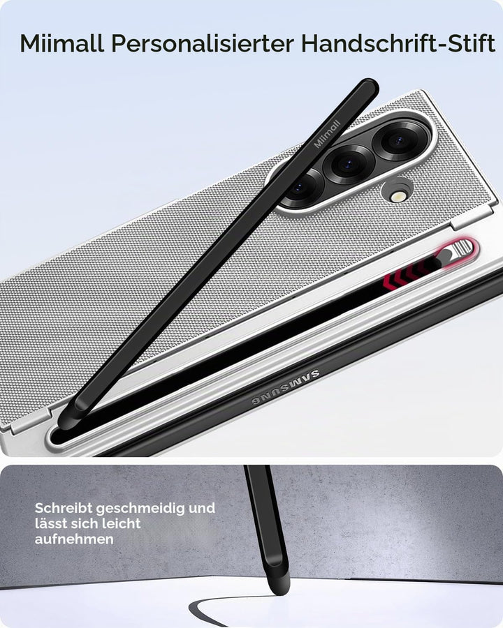 Miimall Kompatibel mit Samsung Galaxy Z Fold 5 Hülle mit S-Pen &amp; Stifthalter, [HD Displayschutz] Ult