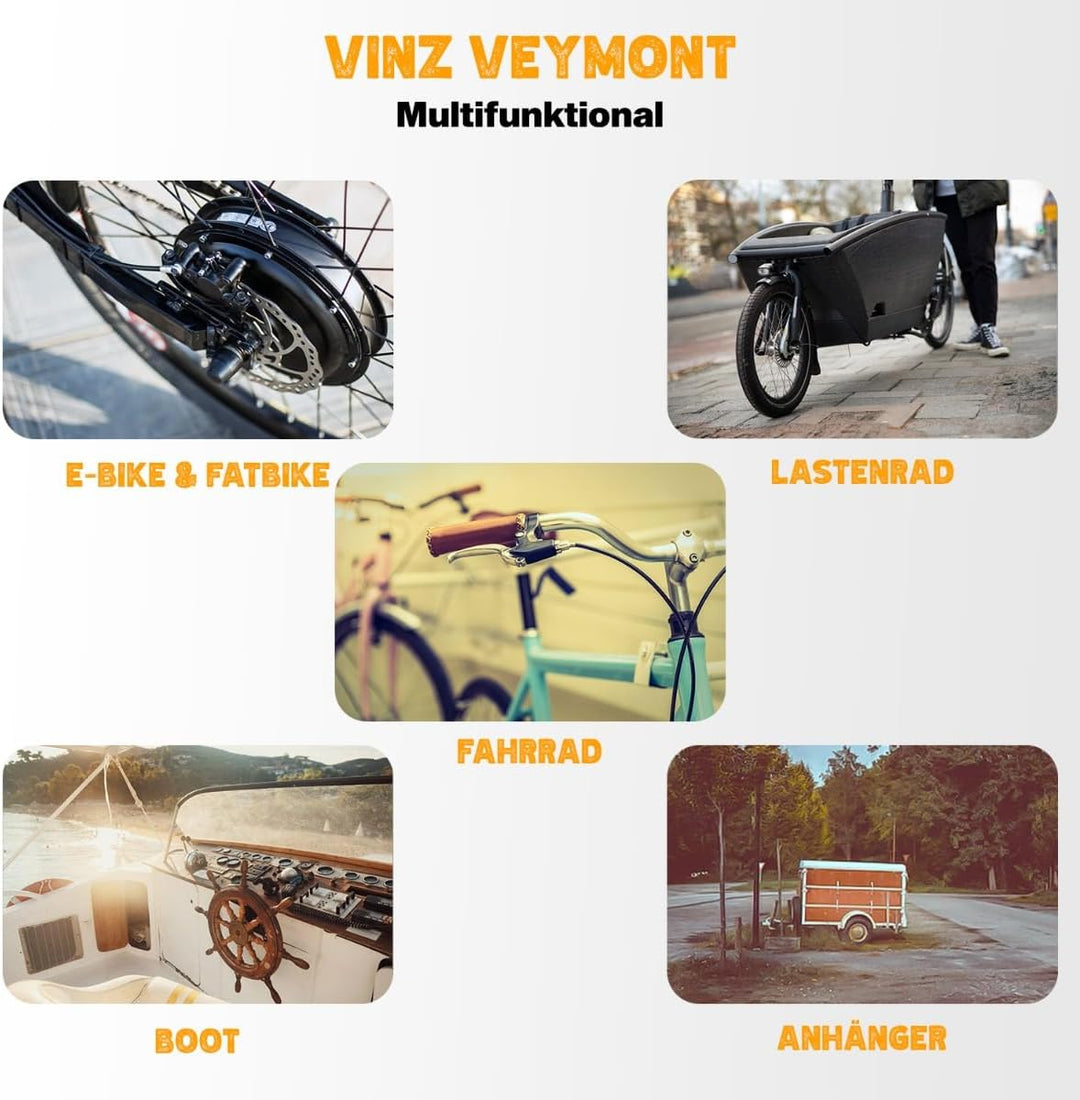 VINZ Veymont Kettenschloss ø8,3mm | Fahrradschloss ART 2 Zertifikat | Schloss für Fahrrad E-bike Kun