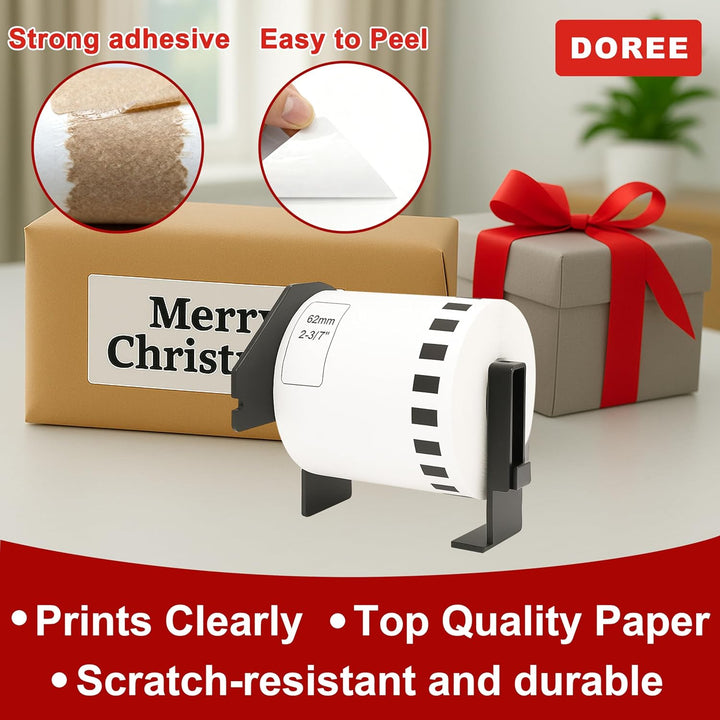 Doree DK-22205 DK22205 Etikettenrollen (Endlos) für Brother P-Touch QL-500 QL-500A QL-500BS QL-500BW