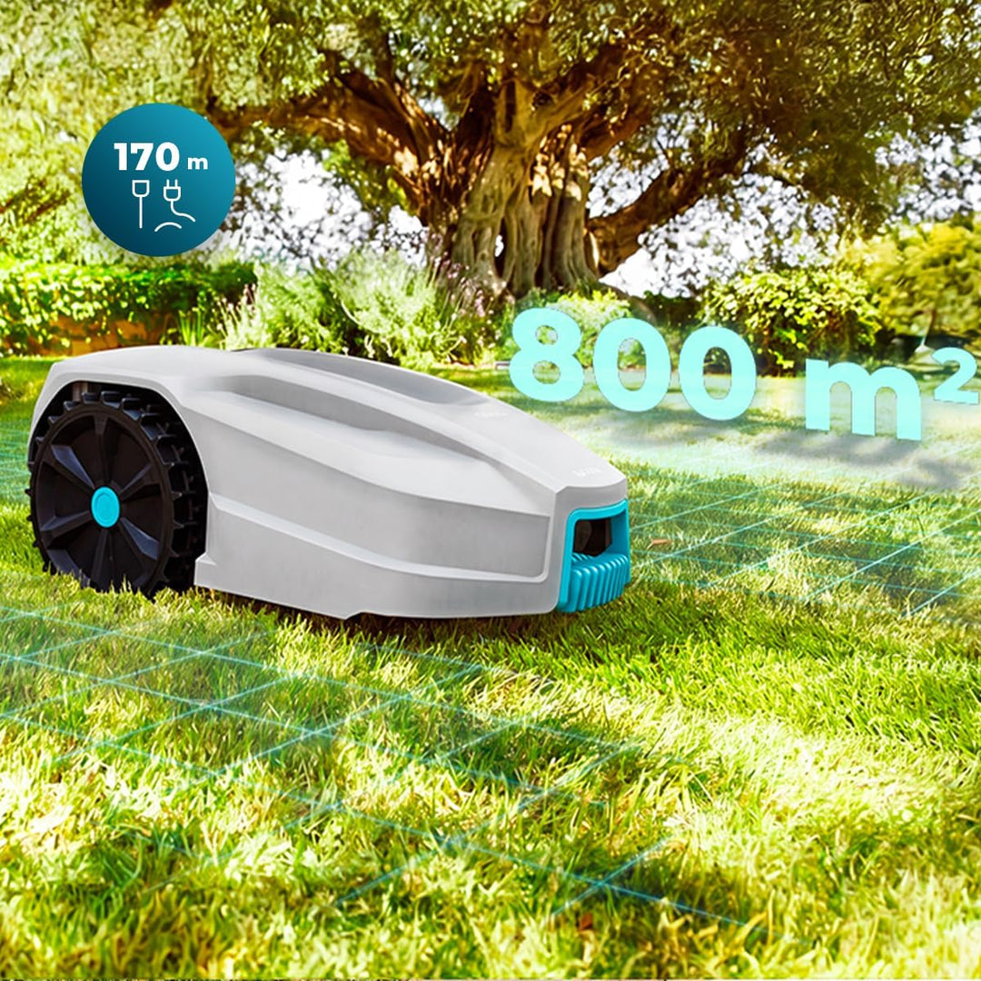 Cecotec Rasenmähroboter mit App Conga Grasshopper 800 Connected. Digitaler Brushless Motor, Flächen