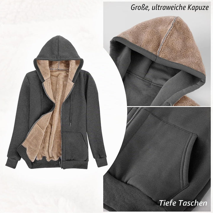 UMIPUBO Hoodie Damen Sweatjacke Fleecejacke Kapuzenpullover Warm Oberteil, Herbst und Winter Sweatsh