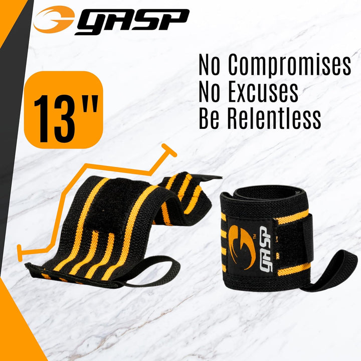 GASP Herren Hardcore Wrist Wraps Black Hardcore Wrist Wraps, Black Hardcore Wrist Wraps