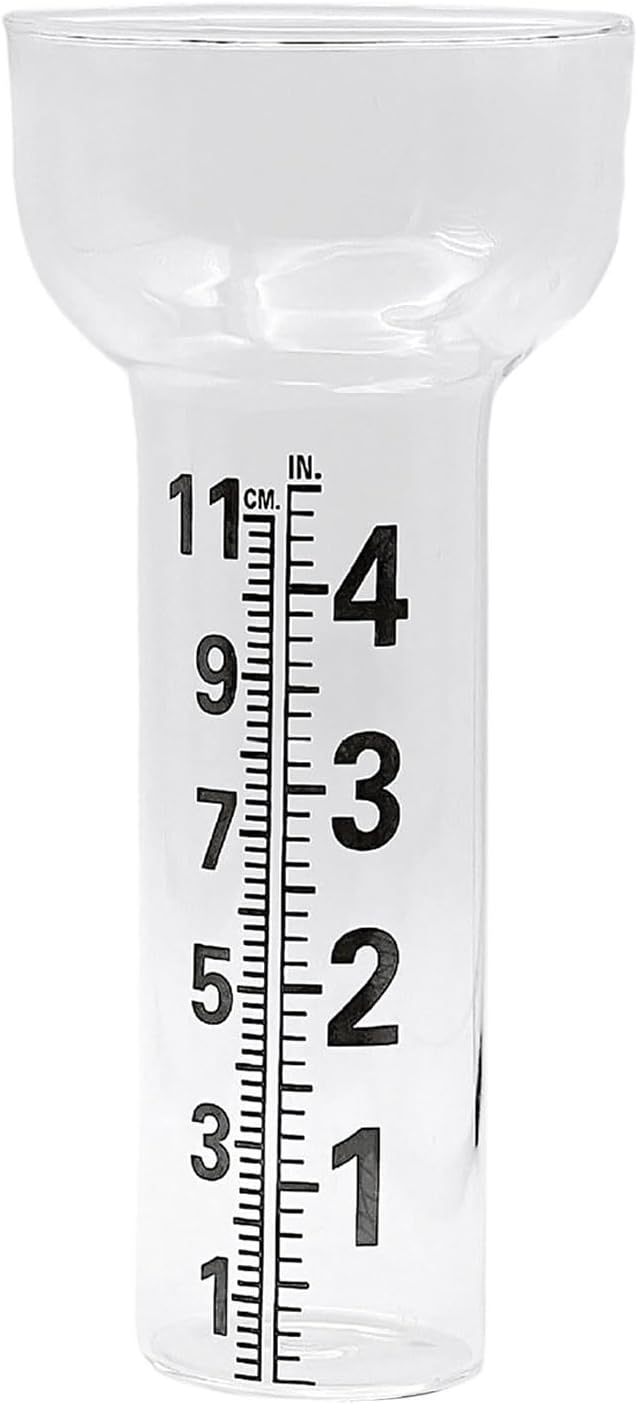 Regenmesser/Niederschlagsmesser Ersatzglas aus Glas mit klaren Markierungen, 35/40 mm trichterförmig