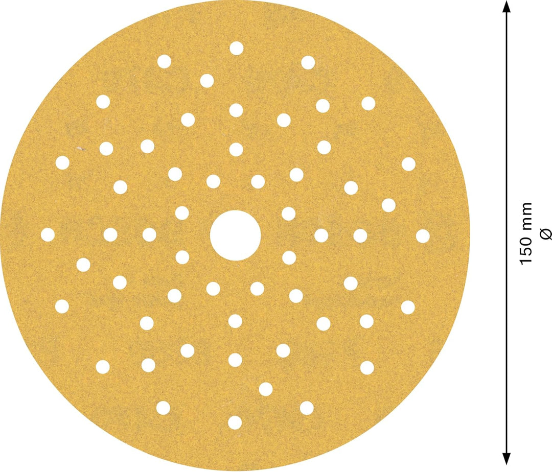 Bosch Accessories 50x Schleifpapier Expert C470 Mehrloch (für Hartholz, Farbe auf Holz, Ø 150 mm, Kö