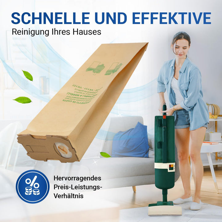 VIOKS Staubsauger Beutel 16x Ersatz für Vоrwerk Staubsauger Kobold VK118 VK119 VK120 VK121 VK122 &amp; S