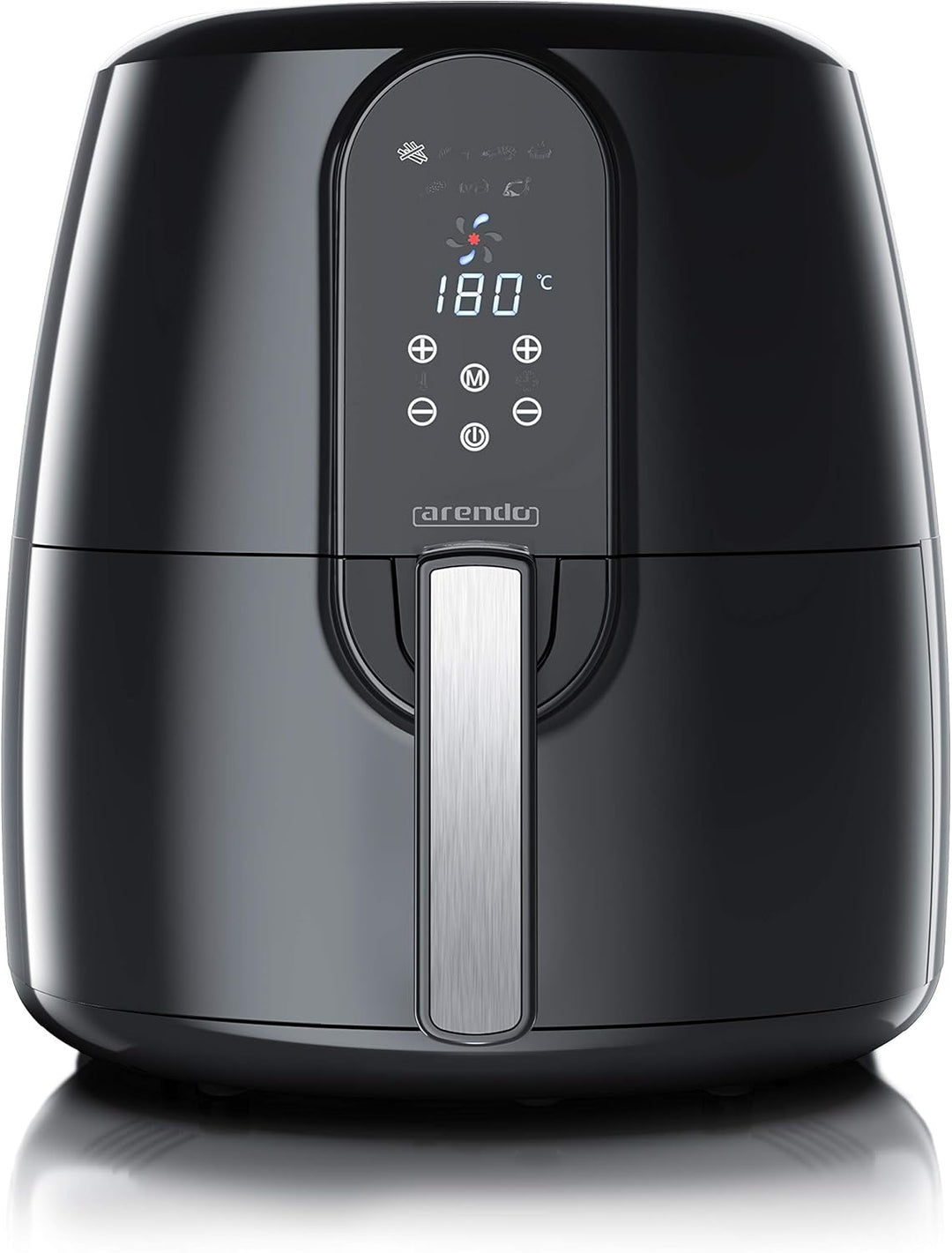 Arendo - Heissluftfritteuse XXL 5,2 Liter - Airfryer - Touch Bedienfeld mit Sensortasten - Frittiere