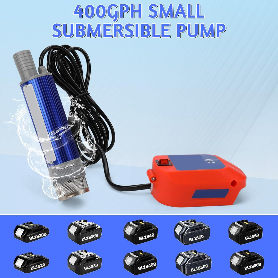 Tauchpumpe Kompatibel mit Makita BL 18V Batterie, 38MM, Lift 5M, 100W angetriebene Wasserpumpe, Tief
