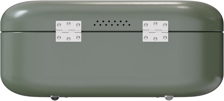 Design-Brotkasten PANEA - Korpus, Griff und Scharniere aus Metall - hochwertige Qualität - grün, Grü