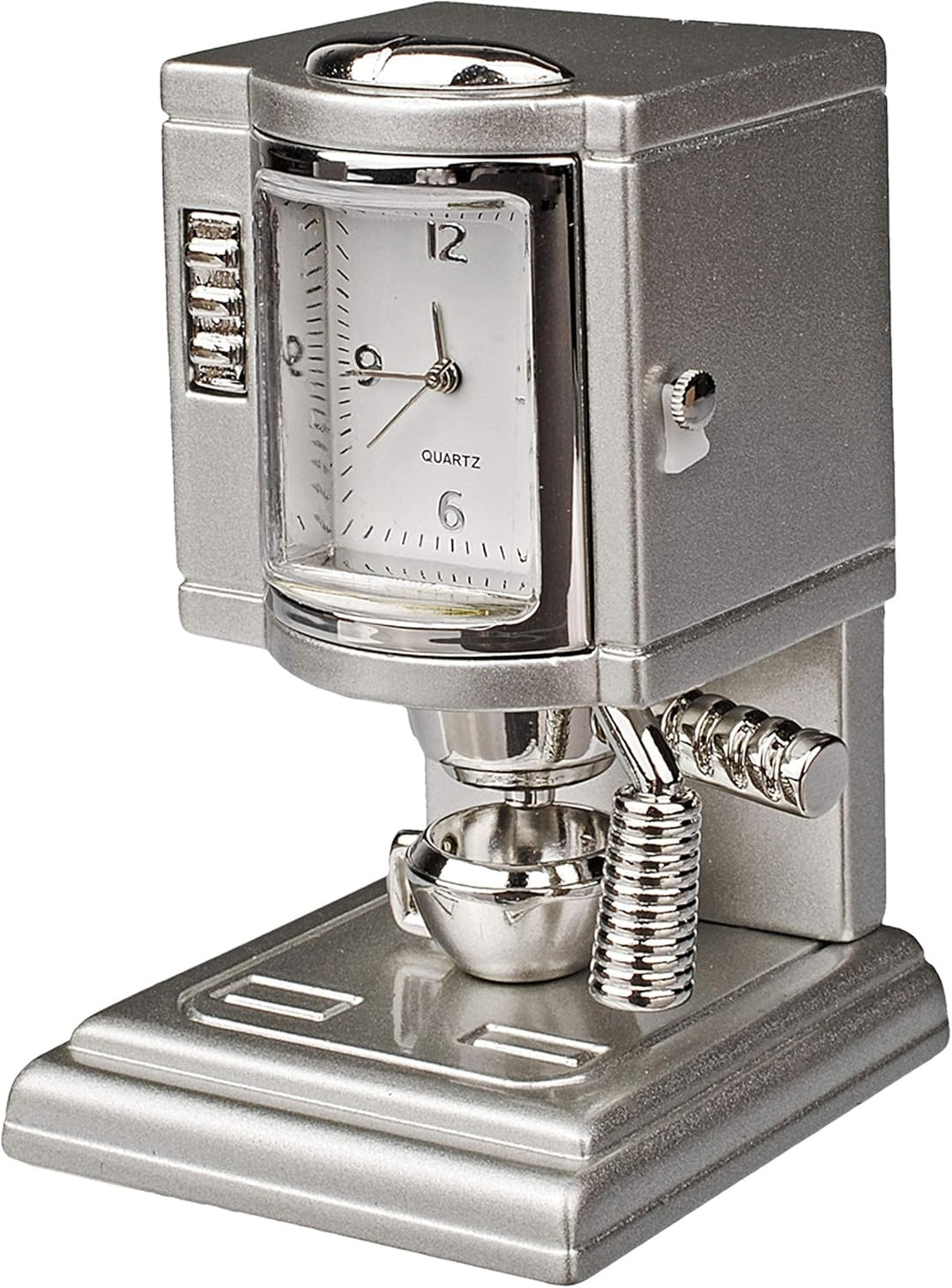 kleine - Tischuhr/Miniatur - Uhr - Kaffemaschine - Kaffeeautomat/Küchenmaschine - aus Metall - 6,9 c