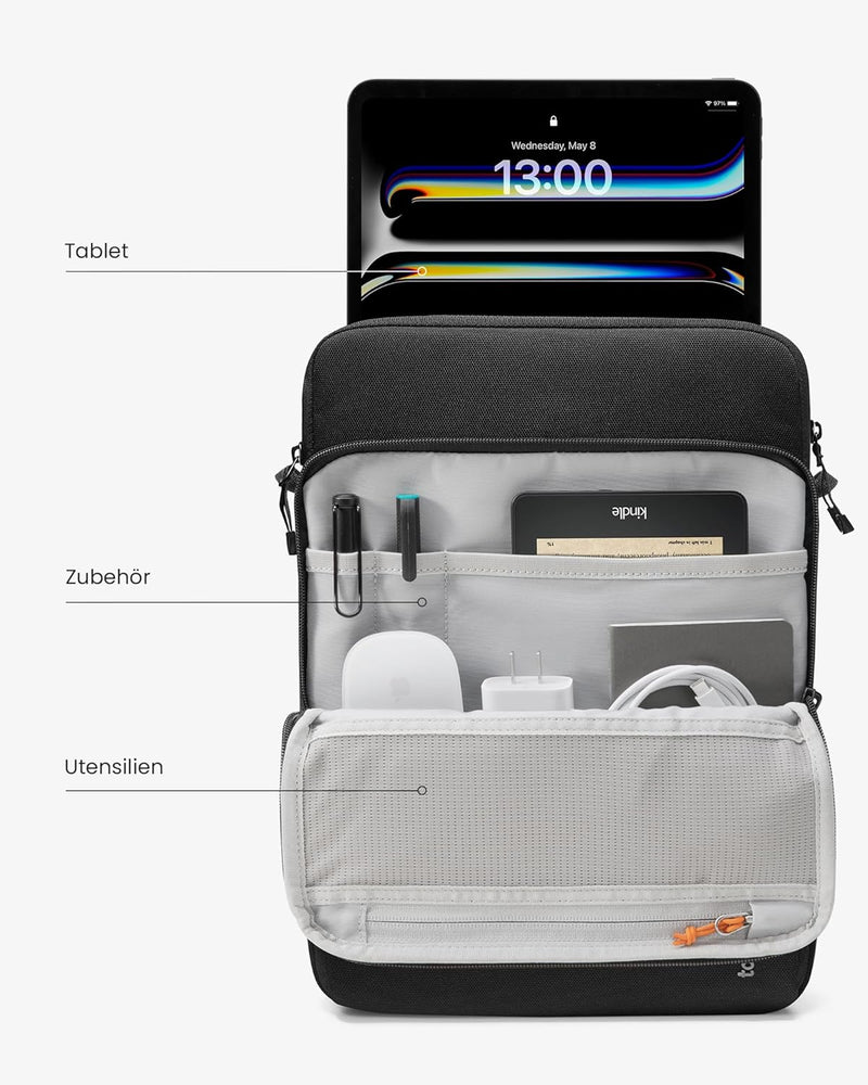 tomtoc Tasche für 12,9 Zoll iPad Pro (3., 4. und 5. Generation) 2018-2021, Rundumschutz, Robust, Was