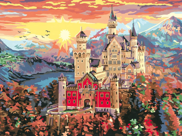 Ravensburger CreArt 20278 - Märchenhaftes Schloss - Malen nach Zahlen Erwachsene, DIY Malset mit Pin