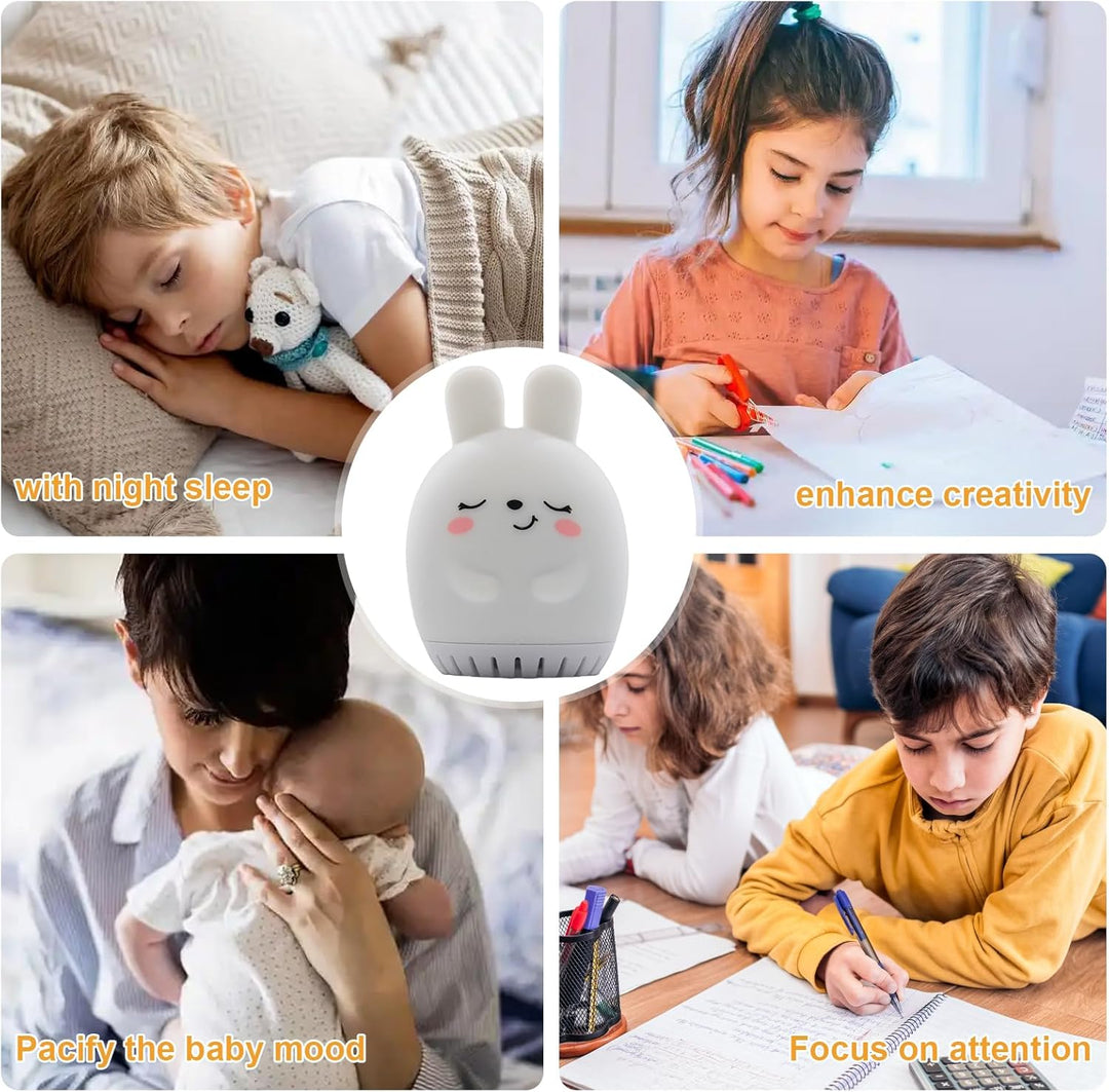 White Noise Machine Babys, LED Nachtlicht & Timer – Tragbare RGB Mehrfarben Einschlafhilfe mit 20 be