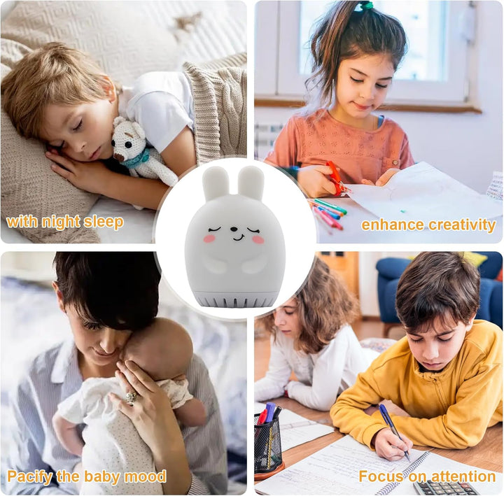White Noise Machine Babys, LED Nachtlicht & Timer – Tragbare RGB Mehrfarben Einschlafhilfe mit 20 be