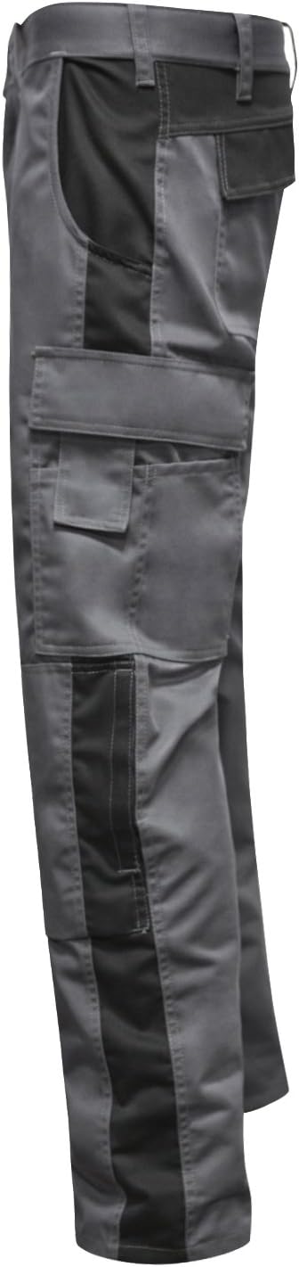 strongAnt Arbeitshose komplett Stretch Männer Berlin Pro Bundhose 42 Grau / Schwarz / 260 G/M², 42 G