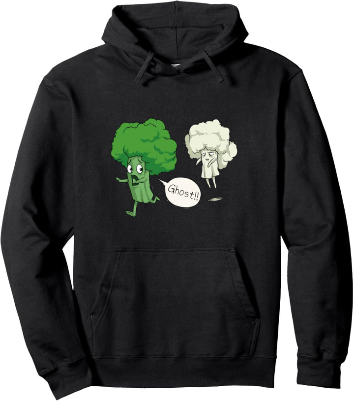Lustige Comic-Grafik mit Brokkoli und Blumenkohl Pullover Hoodie