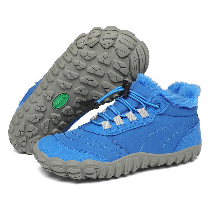 SAGUARO Kinder Winter Barfussschuhe Winterschuhe Warme Gefüttert Wanderschuhe Leicht rutschfest Wint