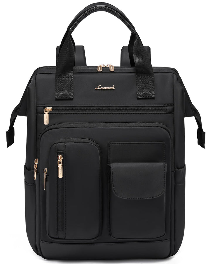 LOVEVOOK Rucksack Damen, 17,3 Zoll Laptop Schulrucksack Wasserdicht Mit 20 Taschen und Grossem Fach
