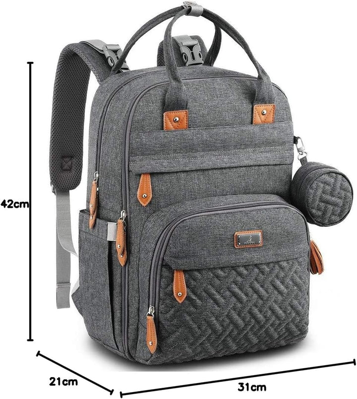 BabbleRoo Baby Wickeltasche/Rucksack, Wickelrucksack lässige Wickeltaschen, Multifunktional Grosse K