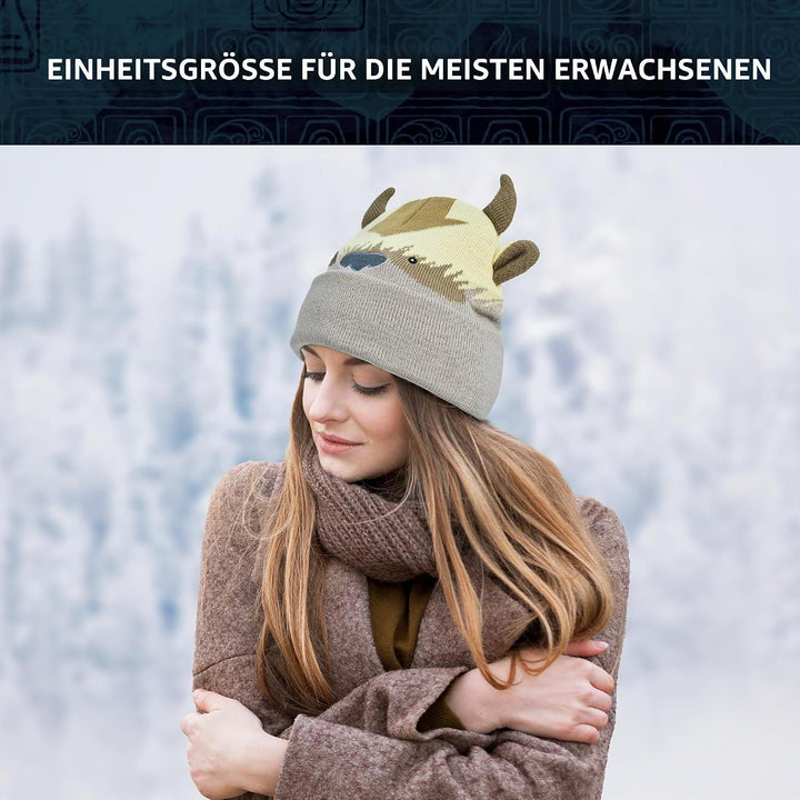 Avatar The Last Airbender Strickmütze für den Winter, mit Manschette, Mehrfarbig, Einheitsgrösse mul