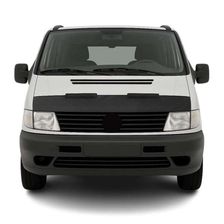 OMAC Schwarz Haubenbra Steinschlagschutz kompatibel mit Mercedes Vito W638 1996-2003 Halb Diamond /