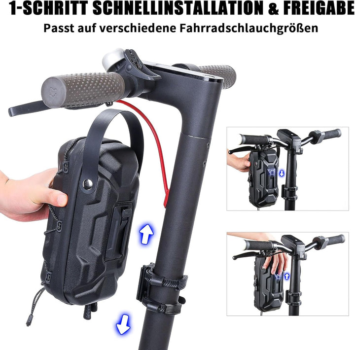 CHICLEW E Scooter Tasche für Elektroroller, Brandneue wasserdichte Roller Tasche Front Tube Bag mit