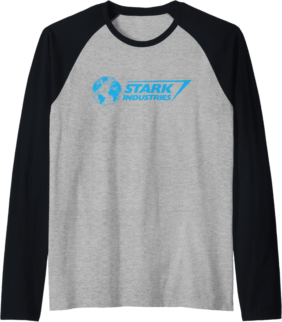 Marvel Iron Man Stark Industries Logo Blue Raglan