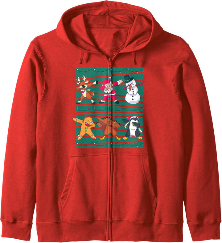 Weihnachtsmann, Rentier, Schneemann, Pinguin Kapuzenjacke