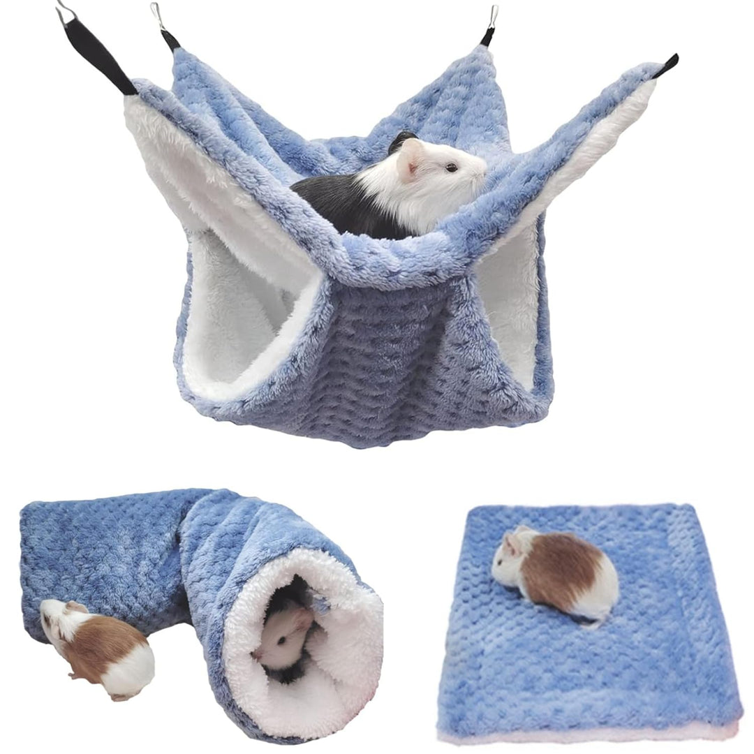 bangminda Kleintierbett 3 Stück Kleintier-Hängematte Frettchen-Hängematte Stockbett Zuckergleiter Hä
