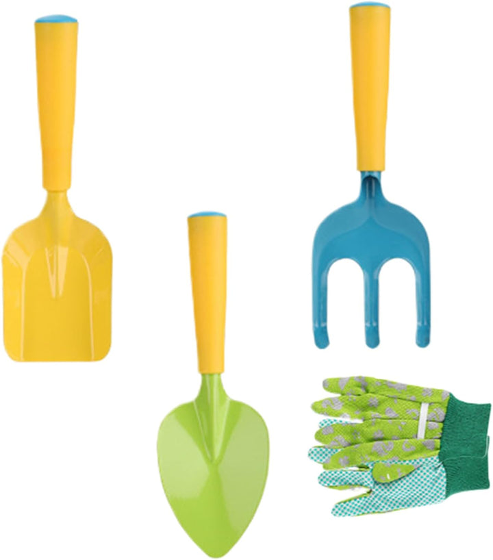 Gartenset für Kinder, Gartengeräte für Kinder, 4-teilig, ergonomisches Mini-Gartenset für Kleinkinde