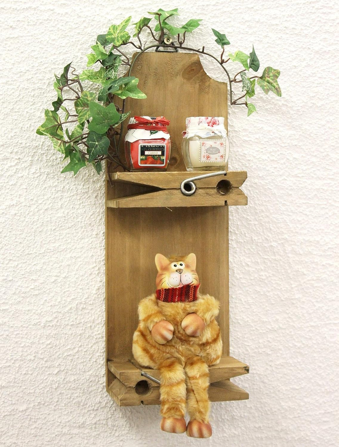 DanDiBo Wandregal 14B460 Setzkasten Wäscheklammer 39 cm Wandkonsole Küchenregal Konsole