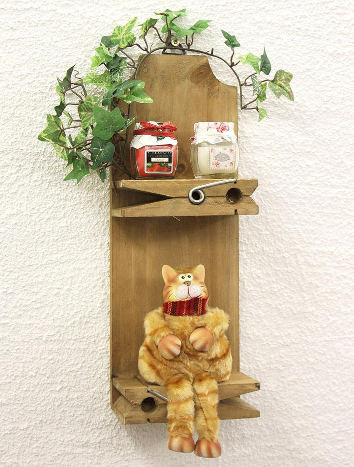 DanDiBo Wandregal 14B460 Setzkasten Wäscheklammer 39 cm Wandkonsole Küchenregal Konsole
