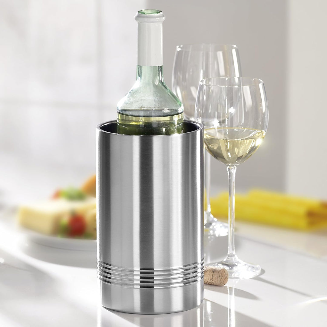 Emsa 639101600 Senator Flaschenkühler für Wein- oder Sektflaschen, Edelstahl, Ø11 // H 20
